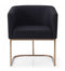 Modrest Yukon Modern Fabric and Antique Brass Dining Chair