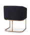 Modrest Yukon Modern Fabric and Antique Brass Dining Chair
