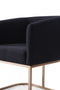 Modrest Yukon Modern Fabric and Antique Brass Dining Chair