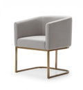 Modrest Yukon Modern Fabric and Antique Brass Dining Chair