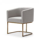 Modrest Yukon Modern Fabric and Antique Brass Dining Chair