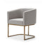 Modrest Yukon Modern Fabric and Antique Brass Dining Chair