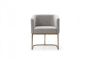 Modrest Yukon Modern Fabric and Antique Brass Dining Chair