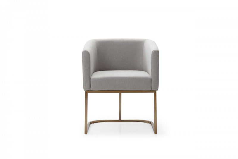 Modrest Yukon Modern Fabric and Antique Brass Dining Chair