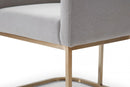 Modrest Yukon Modern Fabric and Antique Brass Dining Chair